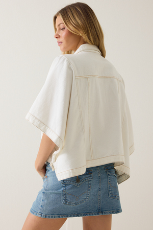 Emy Denim Cape Jacket - Altar'd State - 