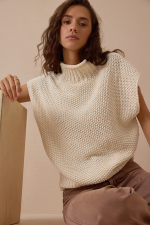 Amelie Open Knit Vest - Altar'd State - 