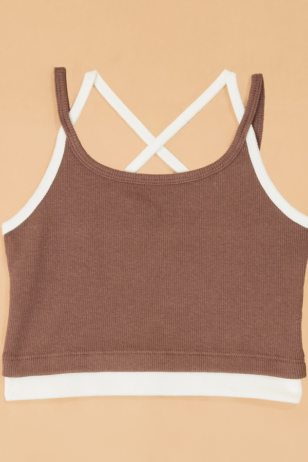 Sami Solid Rib Double Layer Tank - Altar'd State
