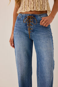 Tasha High Rise Lace up Jean Detail 2 - Altar'd State