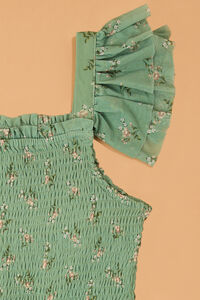 Suzanne Mesh Floral Midi Dress Detail 2 - Altar'd State