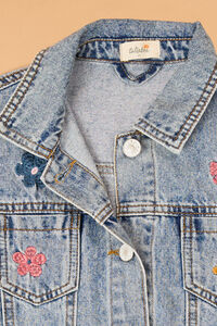 Autumn Floral Jean Jacket Detail 4 - Altar'd State
