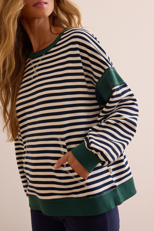 Go-To Stripe Pullover - Altar'd State - 