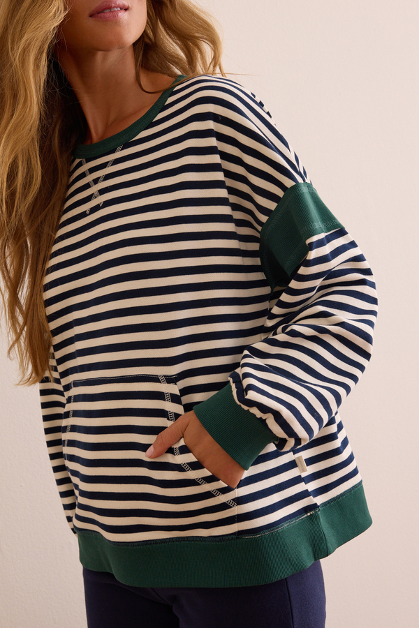Go-To Stripe Pullover Detail 6 - Altar'd State