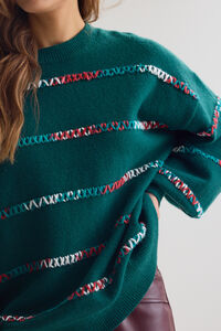 Marleigh Whipstitch Sweater Detail 5 - Altar'd State