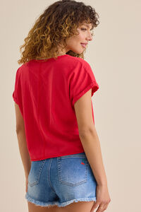 Demi Slub Roll Sleeve Tee Detail 4 - Altar'd State