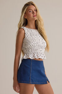Ophelia Polka Dot Smocked Top Detail 2 - Altar'd State