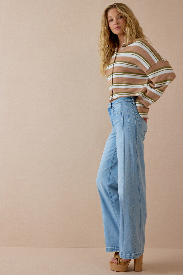 Miller Multi Stripe Cardigan Detail 4 - Altar'd State
