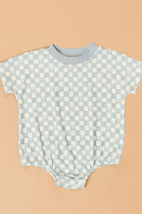 Palm Check Short Sleeve Bubble Detail 2 - Altar'd State