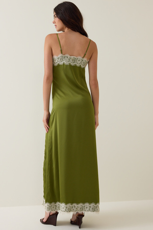 Rachel Satin Maxi Dress - Altar'd State - 