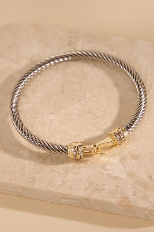Cable Bangle Bracelet Detail 2 - Altar'd State