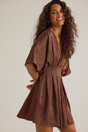 Trisha Satin Mini Dress - Altar'd State - 
