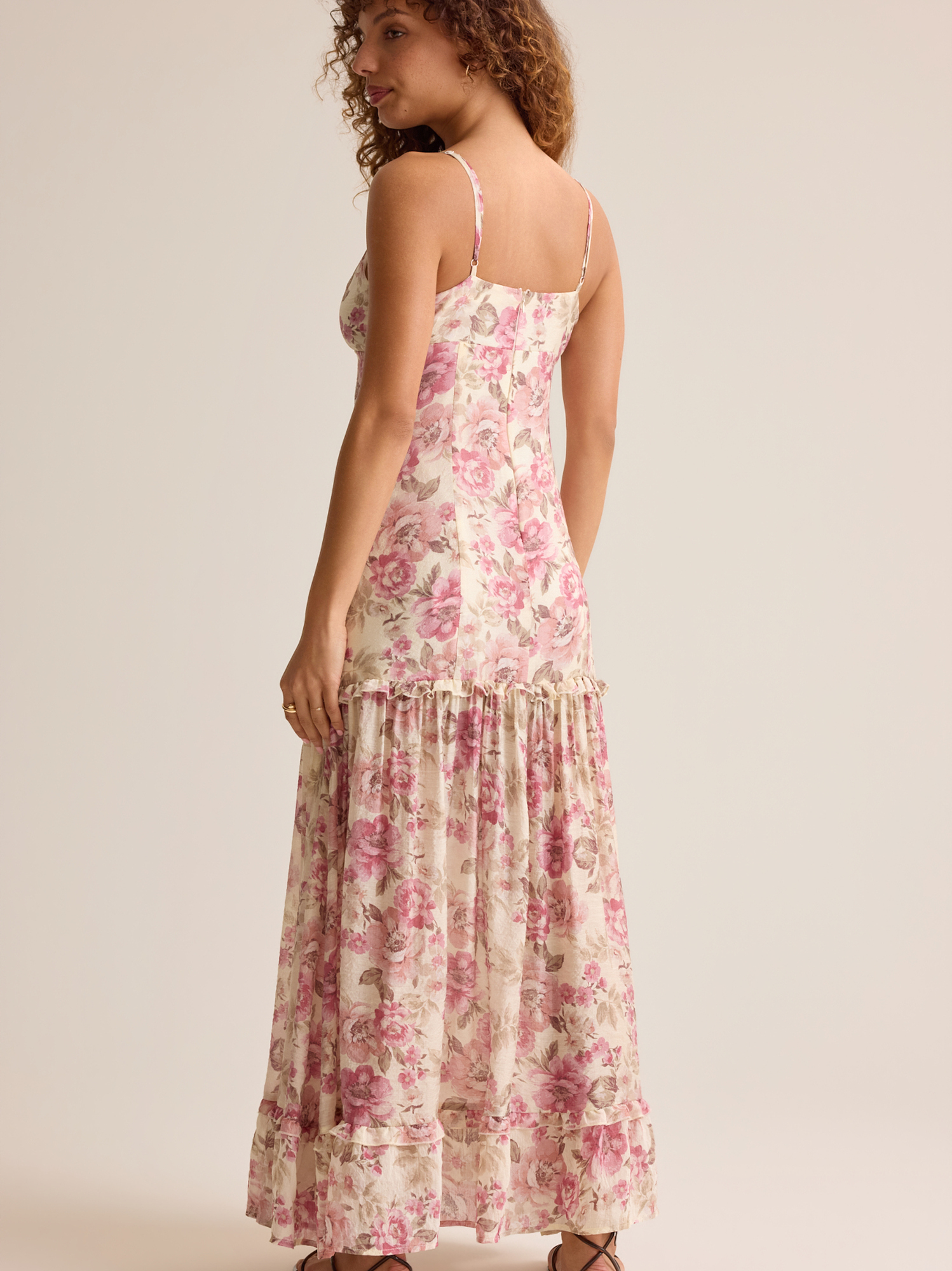 Kalani Maxi Dress in Ivory & Mauve | Altar'd State