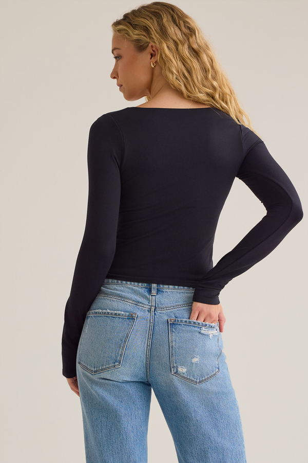 Ari Long Sleeve Layering Top Detail 6 - Altar'd State