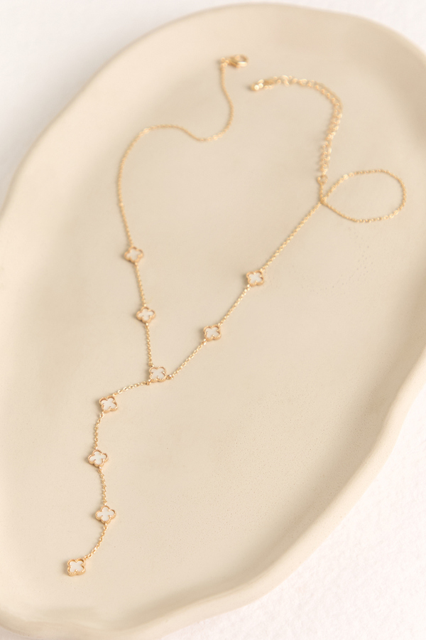 White Clover Y Necklace Detail 2 - Altar'd State