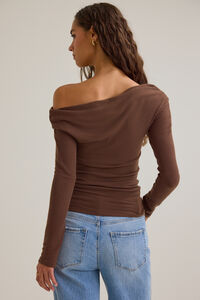Rhea Asymmetrical Fitted Knit Top Detail 5 - Altar'd State