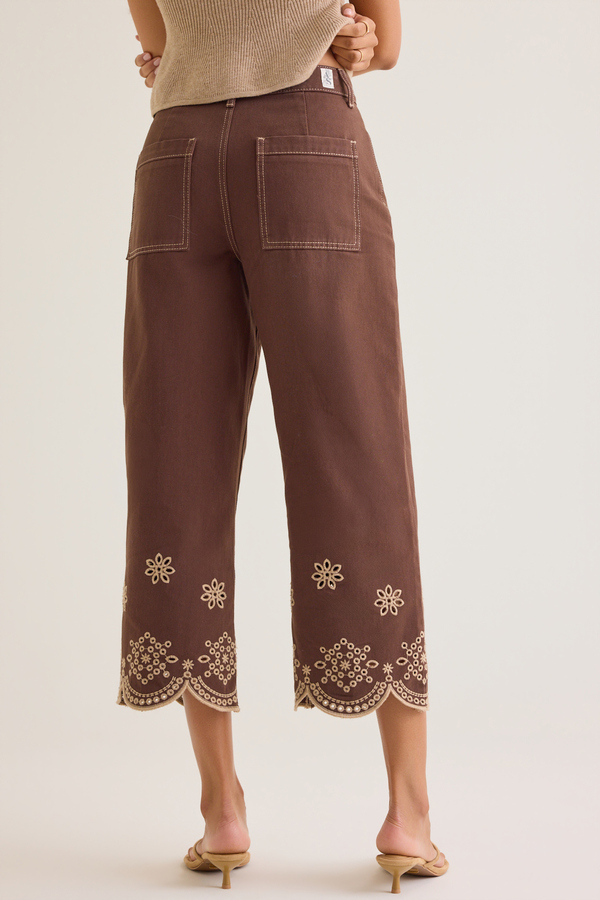 Natalee Embroidered Eyelet Jeans Detail 5 - Altar'd State