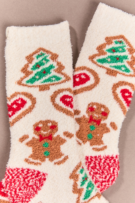 Gingerbread Fuzzy Socks - Altar'd State