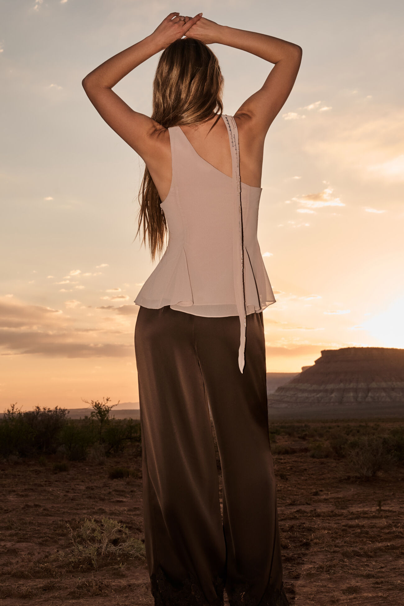 Lacy Satin Pants