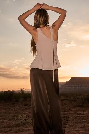 Lacy Satin Pants - Altar'd State