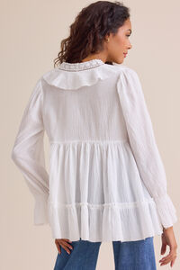 Irena Crochet Trim Top Detail 4 - Altar'd State