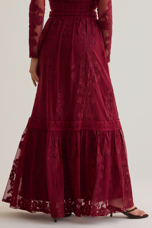 Arissa Embroidered Maxi Skirt - Altar'd State