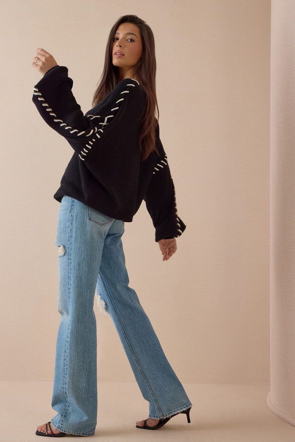 Hassie Stitch Sweater Detail 4 - Altar'd State