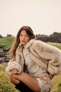 Jaide Fur Jacket Detail 6 - Altar'd State