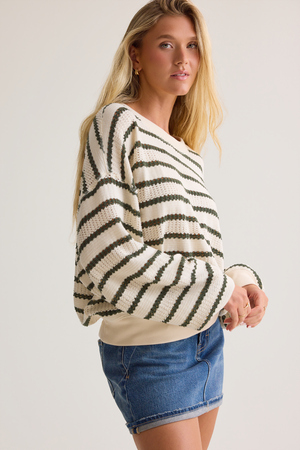 Brooke Textured Striped Top - Altar'd State - 