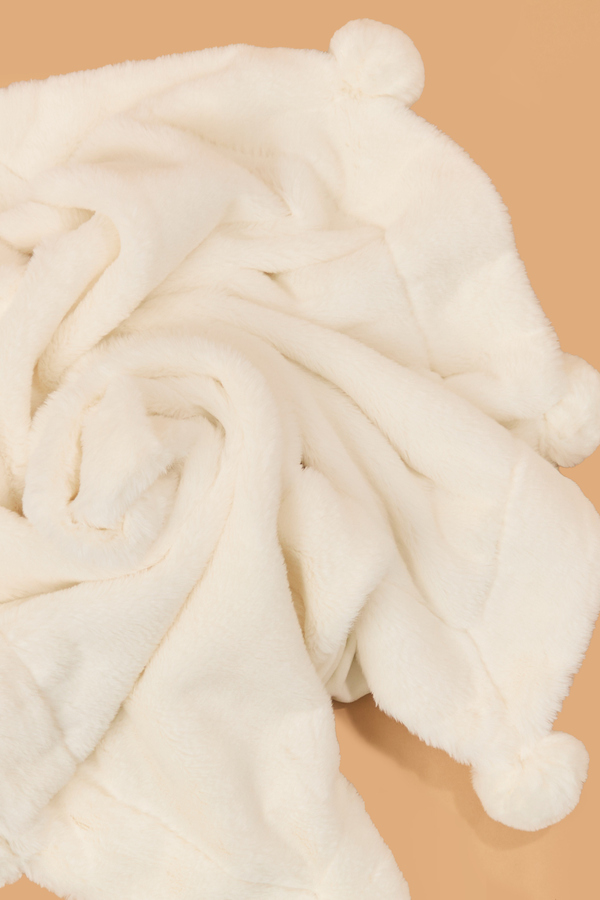 Fuzzy Fun Pom Blanket Detail 2 - Altar'd State