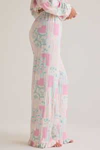 Angelina Patchwork Lounge Pants Detail 4 - Altar'd State