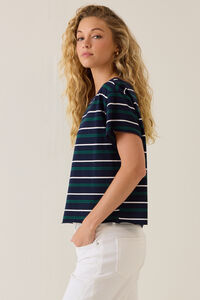 Tammy Stripe Boatneck Tee Detail 4 - Altar'd State
