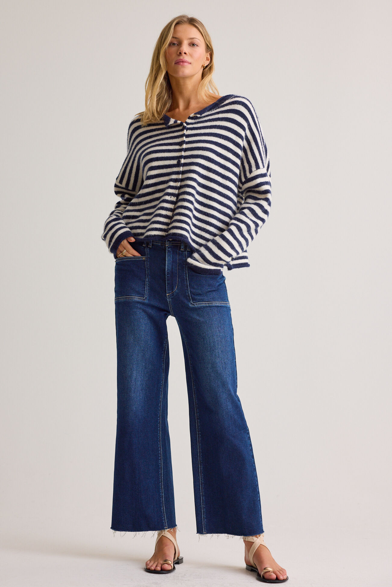 Aria Mid Rise Cropped Jeans