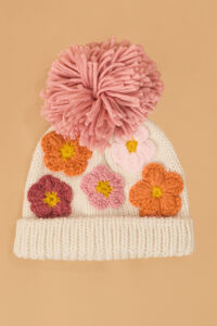 Floral Chunky Pom Beanie - Altar'd State