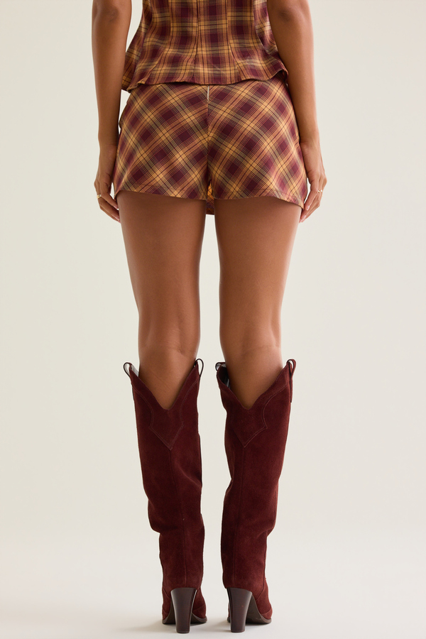Lizzie Plaid Mini Skort Set Detail 5 - Altar'd State