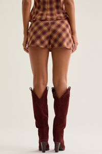 Lizzie Plaid Mini Skort Set Detail 5 - Altar'd State