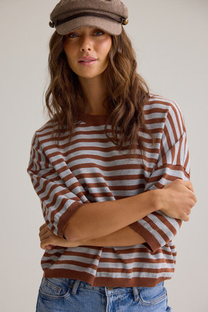 Nora Stripe Knit Top - Altar'd State