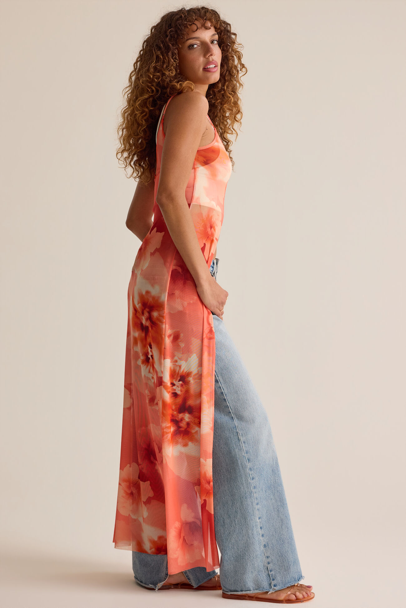 Florence Floral Mesh Kimono
