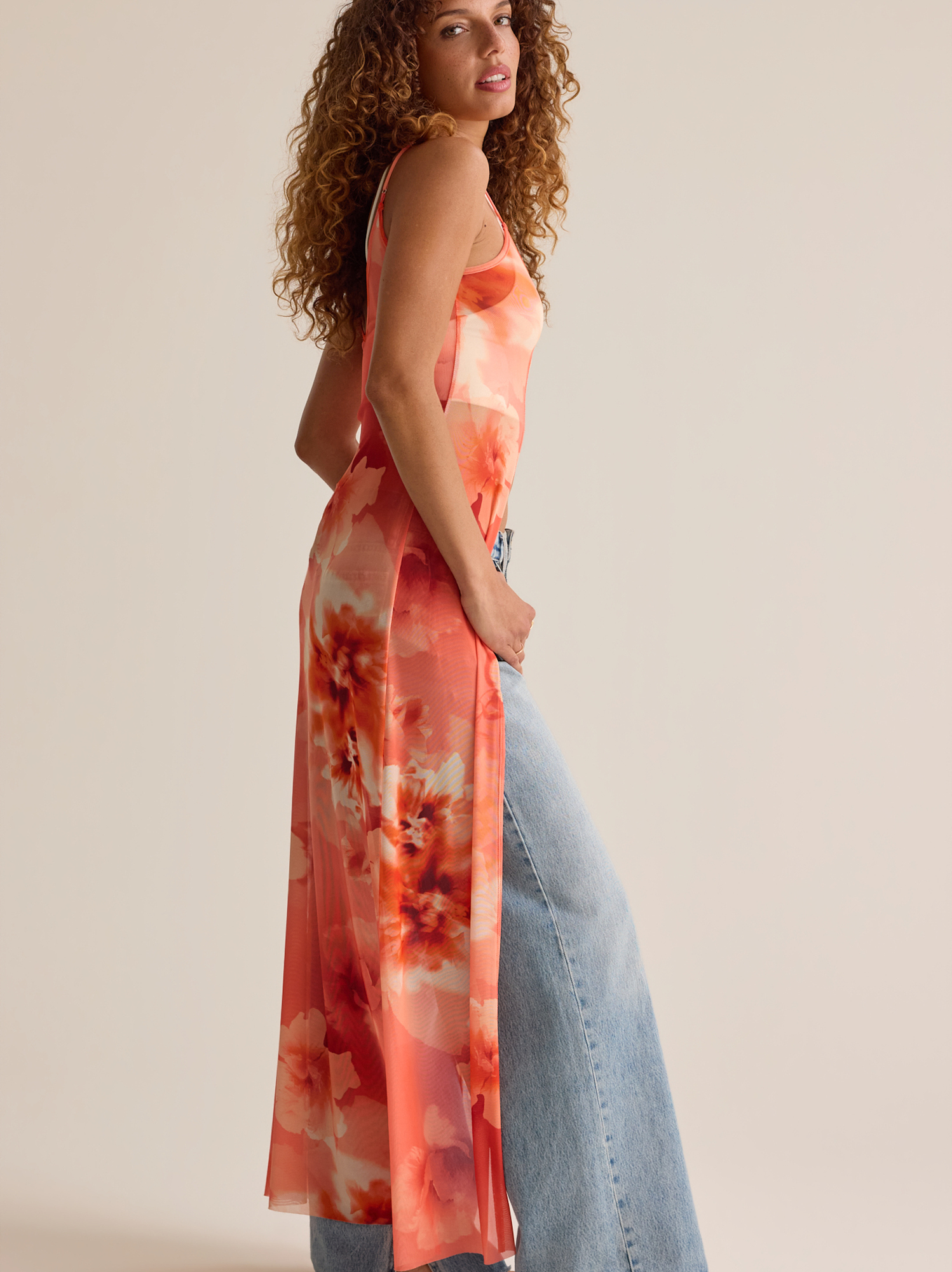 mesh kimono dress Lurex Mesh Kimono Midi Dress-FINAL SALE