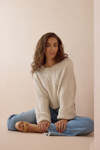 Berkley Cable Knit Sweater Detail 5 - Altar'd State