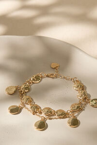 Hammered Coin Dangle Bracelet Detail 4 - Altar'd State