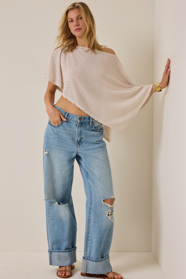 Larken Knit Poncho Detail 5 - Altar'd State
