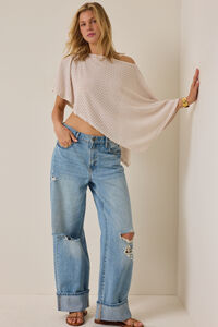 Larken Knit Poncho Detail 5 - Altar'd State
