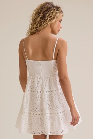 Briar Eyelet Mini Dress - Altar'd State - 