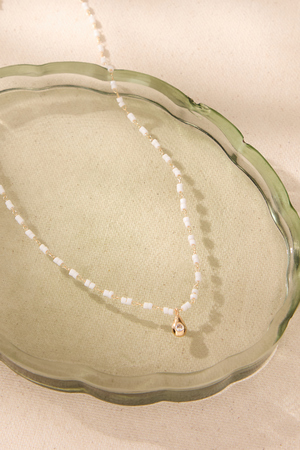 Ivory Blossom Teardrop Necklace - Altar'd State - 