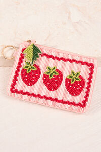 Strawberry Beaded Mini Pouch - Altar'd State