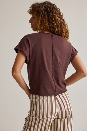 Demi Slub Roll Sleeve Tee - Altar'd State - 
