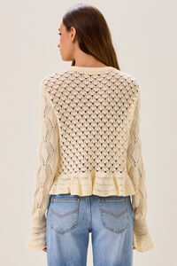 Penelope Pointelle Cardigan Detail 4 - Altar'd State