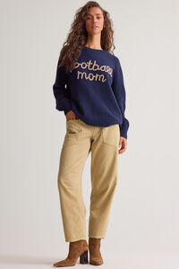Football Mom Stitched Sweater Detail 3 - Altar'd State