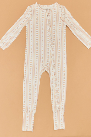 Horseshoe Bow Stripe Romper - Altar'd State